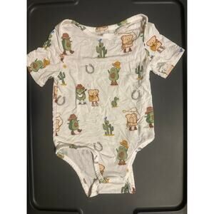 Angel Dear Size 18-24 Months Western Avocado Toast Bodysuit EUC